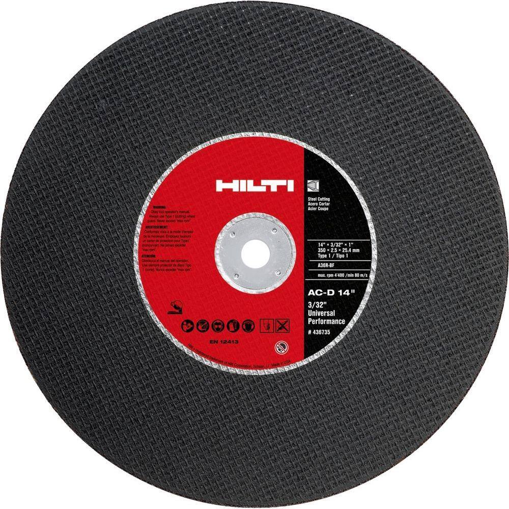 Hilti 14 in. x 5/32 in. x 20 mm Abrasive Blade Universal Ultimate Pack