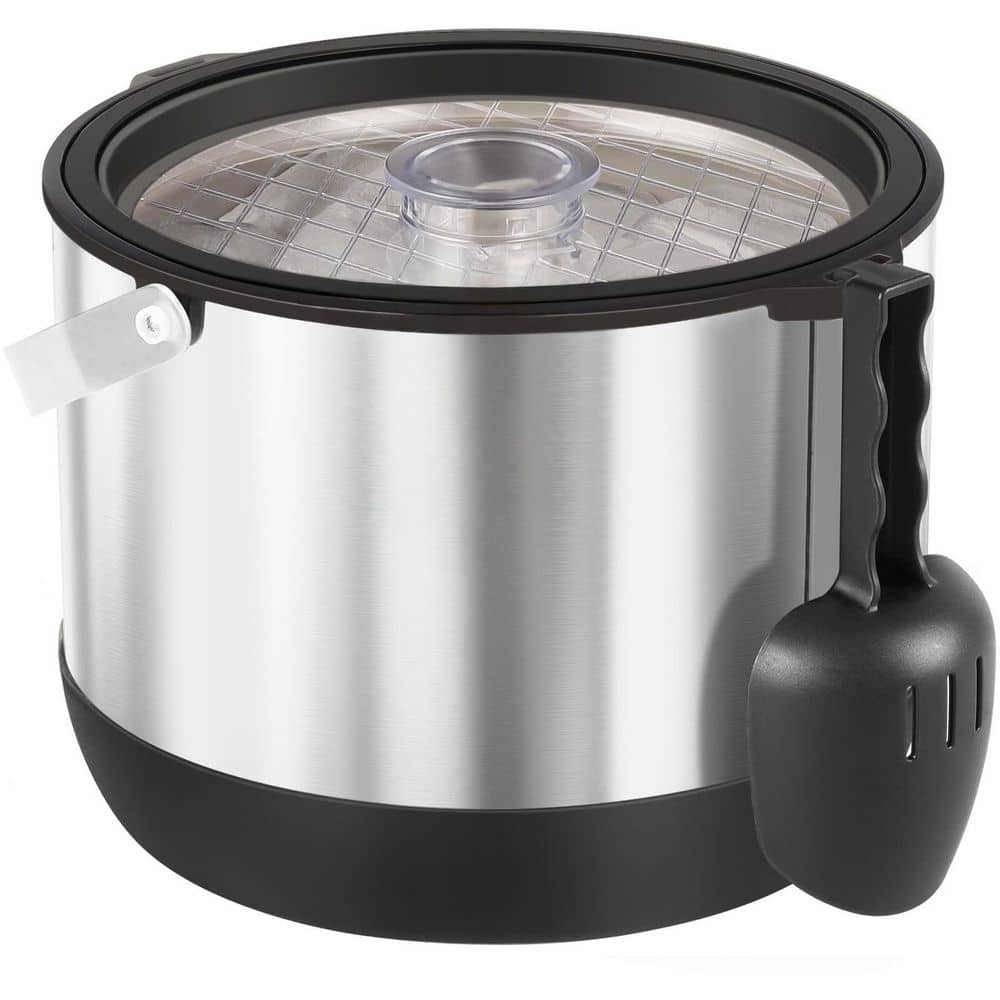 9 in. 5 qt. Stainless Steel Ice Bucket with Double-Wall Vacuum Insulation, Clip-On Lid & Ice Scoop for Outdoor Parties price history on PriceWatchPro