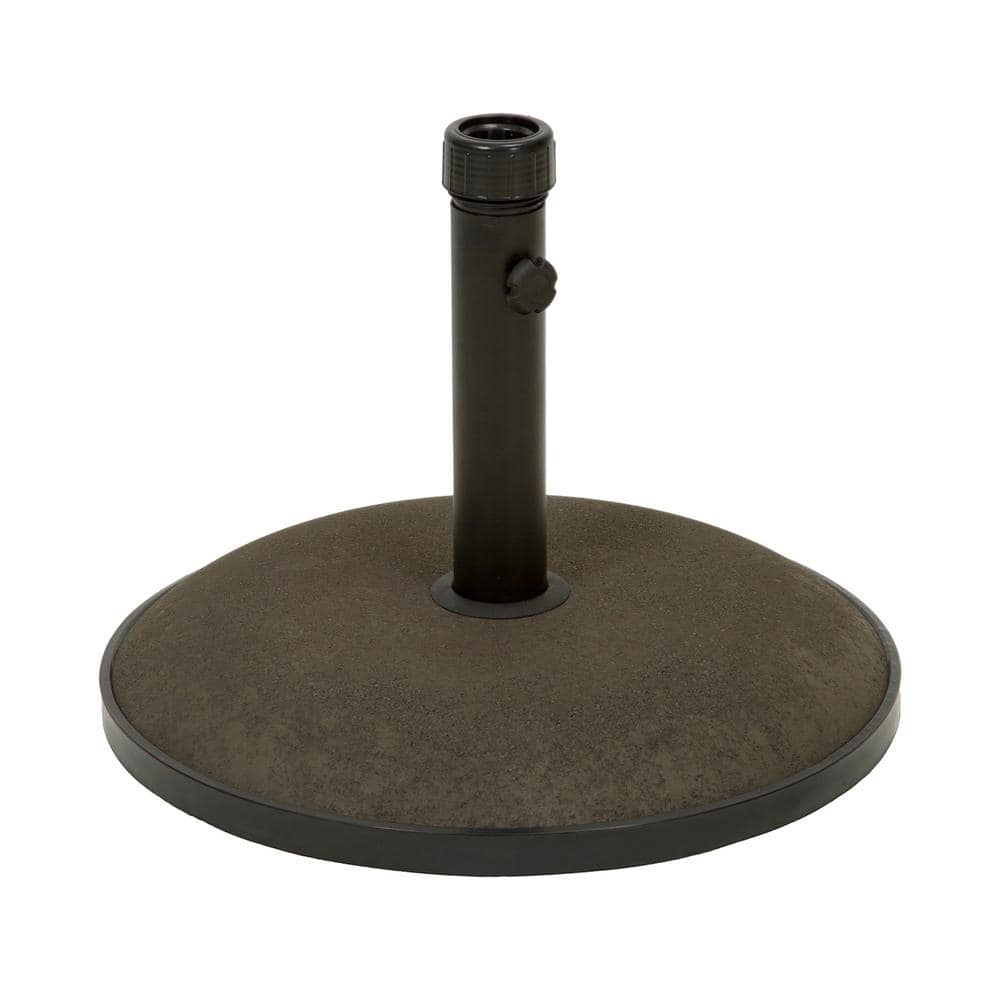 55 lb. Round Concrete Patio Umbrella Base 19.68 in. Brown