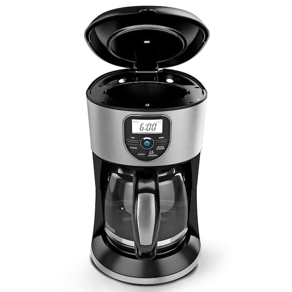 BLACK+DECKER 12-Cup Programmable Black Drip Coffee Maker with