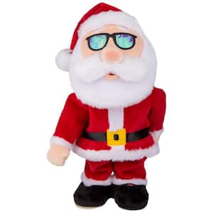 12.60 in. Christmas Animated Plush Dance Boss Santa