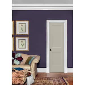 24 in. x 80 in. Monroe Desert Sand Right-Hand Smooth Solid Core Molded Composite MDF Single Prehung Interior Door