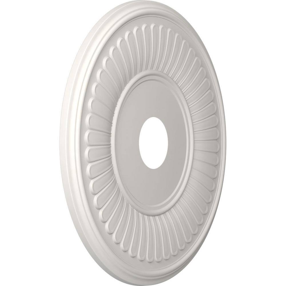 Blossom White 19" Thermoformed PVC Ceiling Medallion