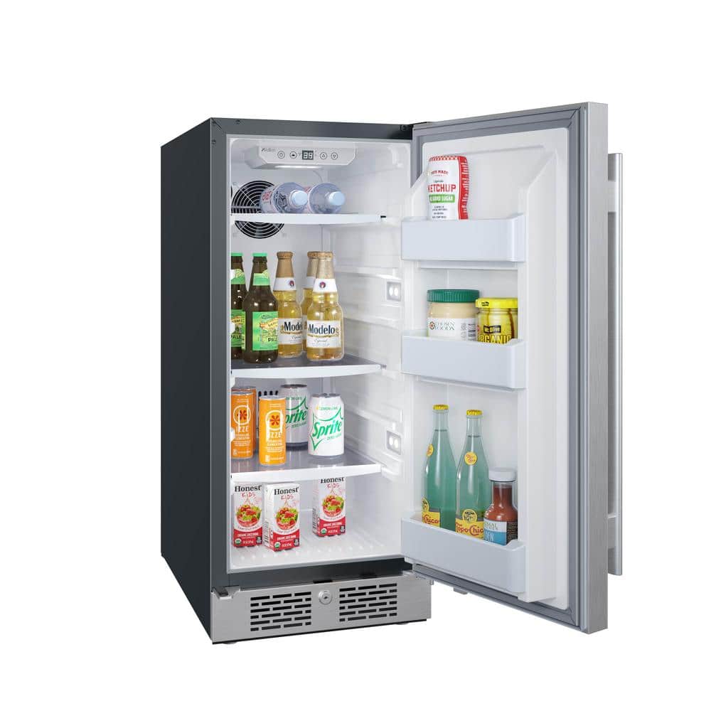 15-Inch Stainless Steel Compact Undercounter Refrigerator