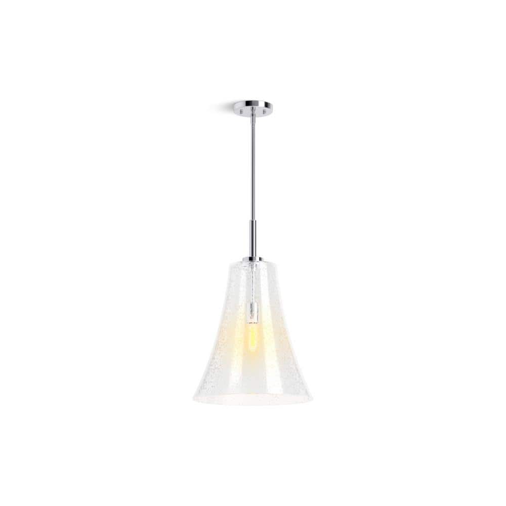 Polished Chrome Glass Indoor/Outdoor Pendant Light