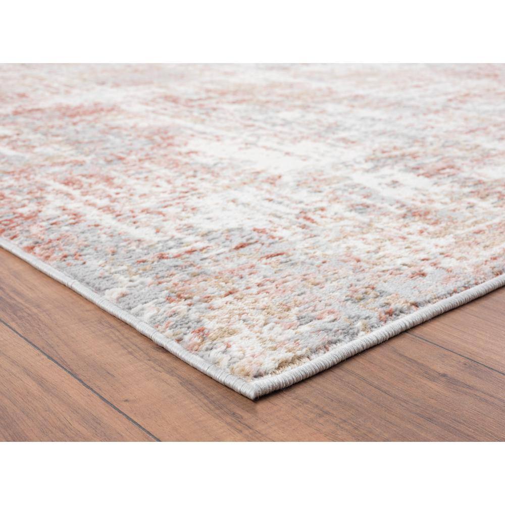 Elegance Rust Rectangle 5'3" x 7'2" Stain-Resistant Polyester Area Rug