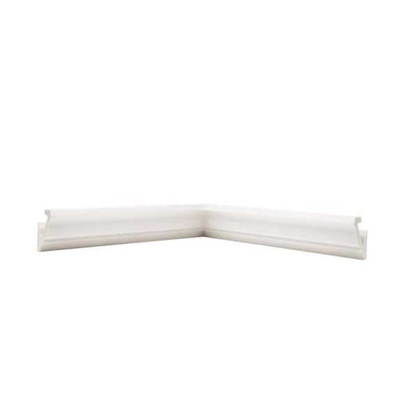 American Pro Decor Trim Fast WM 49 3 in. x 2 in. x 15-3/4 in. Polystyrene Peel and Stick Unassembled Mitered Crown Moulding Inside Corner