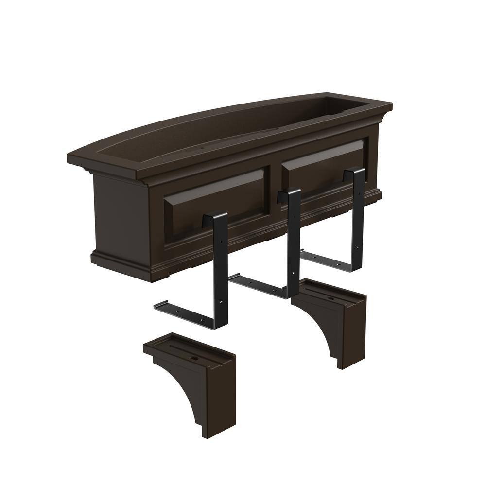 Espresso Polyethylene Nantucket Decorative Brackets 8"x4"x7" 2-Pack