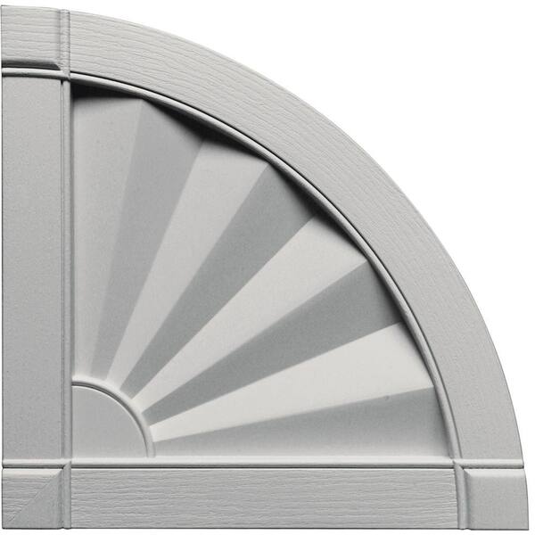 Builders Edge 15 in. x 15 in. Fanfold Design Paintable Quarter Round Tops Pair #030-DISCONTINUED