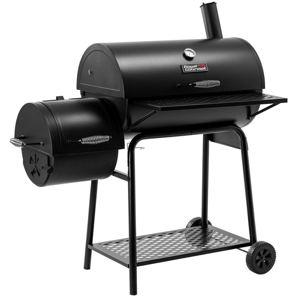 Royal Gourmet 30" Black Steel Charcoal Grill with Smoker