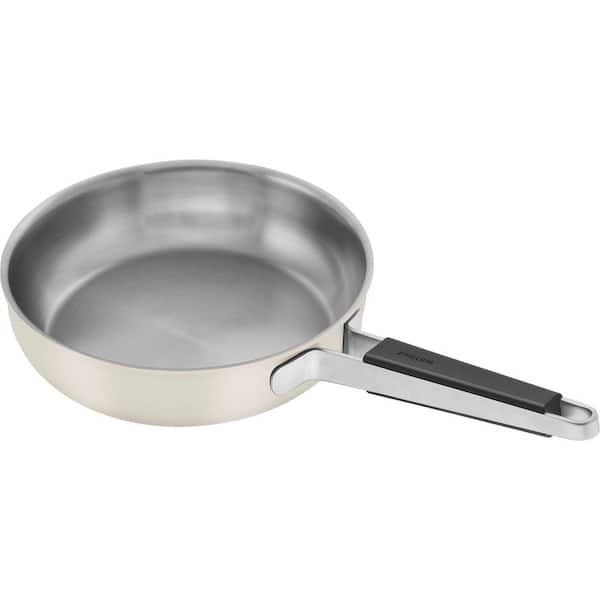 9.5-inch Ivory Stainless Steel Frying Pan