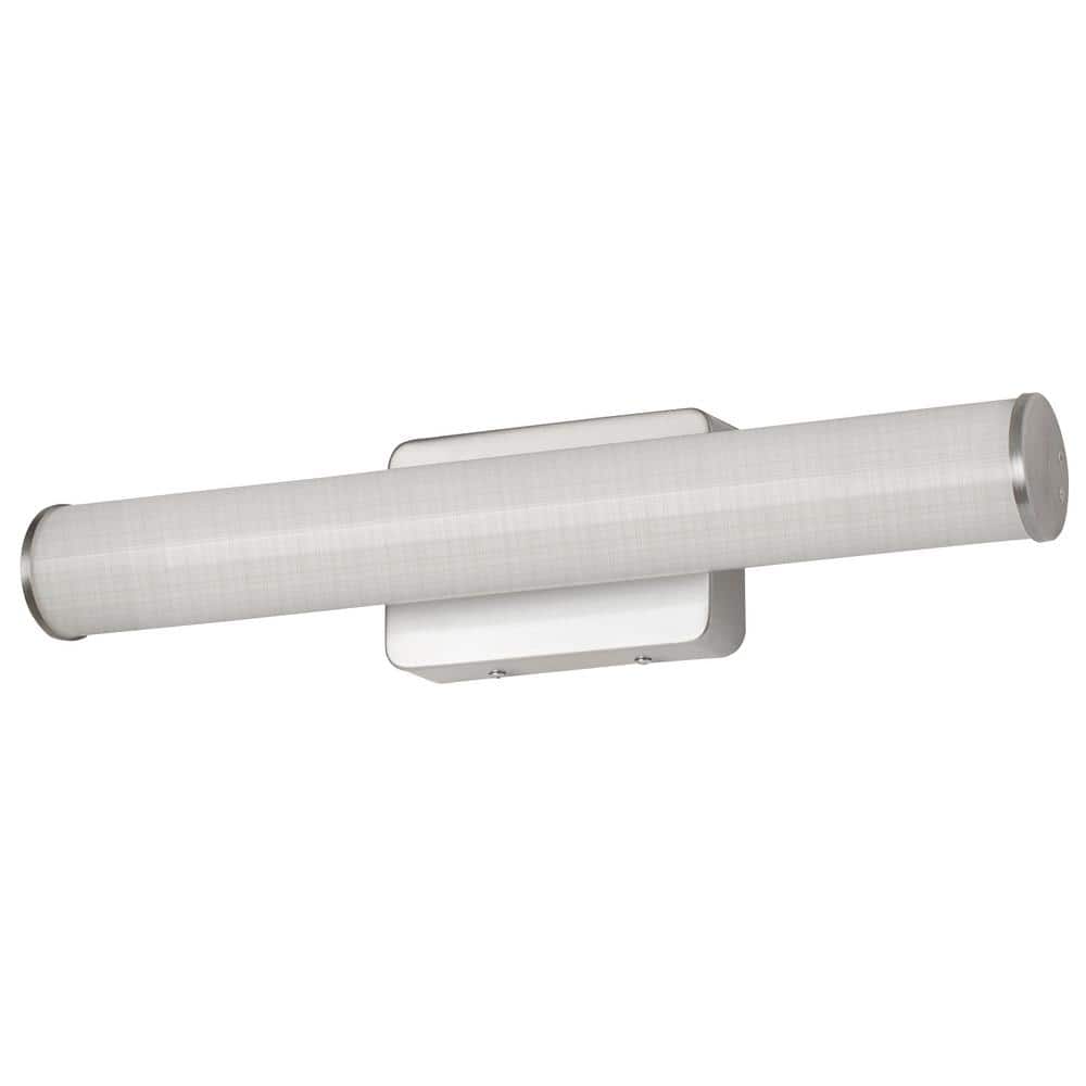 18 in. 1-Light Brushed Nickel LED Vanity Light with Fabric Lens in 4000K price history on PriceWatchPro