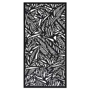 Bird of Paradise 70.8 in. x 35.4 in. Black 100% Recycled Poly Decorative Screen Panel and Wall Decor