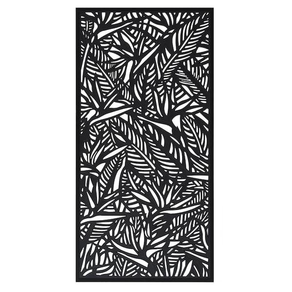 Matrix Bird of Paradise 70.8 in. x 35.4 in. Black 100% Recycled Poly Decorative Screen Panel and Wall Decor