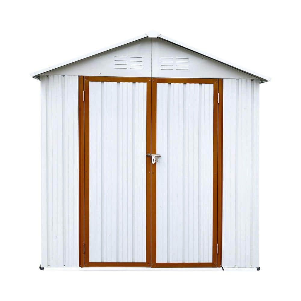 4 ft. W x 6 ft. D Metal Outdoor Storage Shed with Double Door