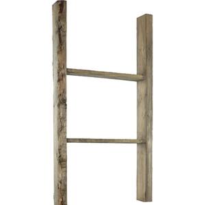 19 in. x 36 in. x 3 1/2 in. Barnwood Decor Collection Pebble Grey Vintage Farmhouse 2-Rung Ladder