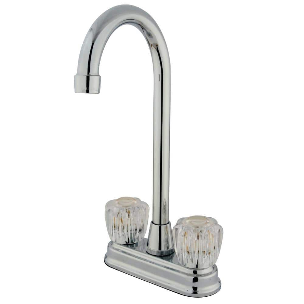 Kingston Brass Magellan 2Handle Deck Mount Gooseneck Bar Prep Faucets