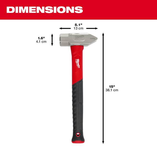 Milwaukee 2.5 lbs. Fiberglass Cross Peen Hammer 48-22-9313