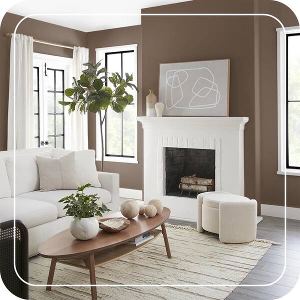 tobacco paint colour BEHR MARQUEE 1 qt. #N230-7 Rustic Tobacco One-Coat Hide Matte Interior  Paint & Primer 145304