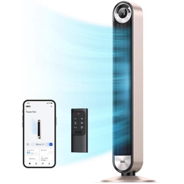 42 in. Cruiser Pro T2S Tower Fan with Remote, Works with Amazon Alexa and Google Home, 9-Speed, Oscillating in Rose Gold