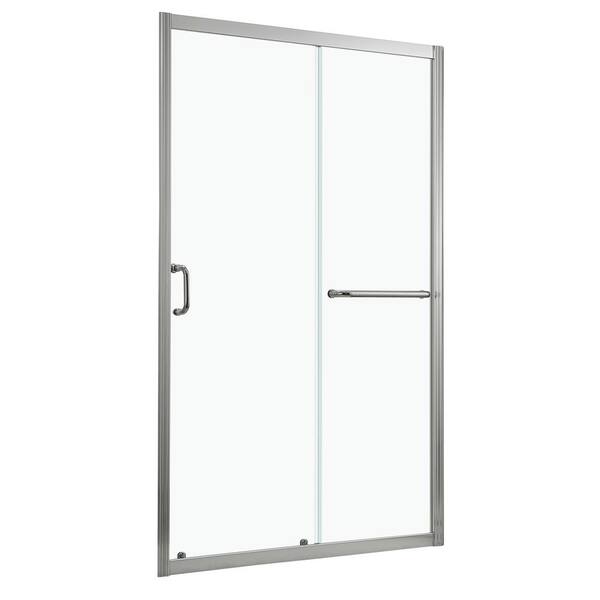 JimsMaison 48 in. W x 72 in. H Sliding SemiFrameless Shower Door in