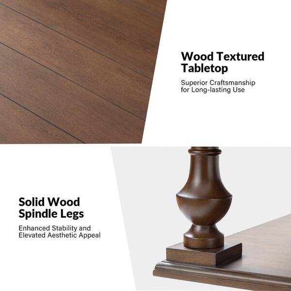 JAYDEN CREATION Arvid Walnut 54 in. Traditional Lift Top