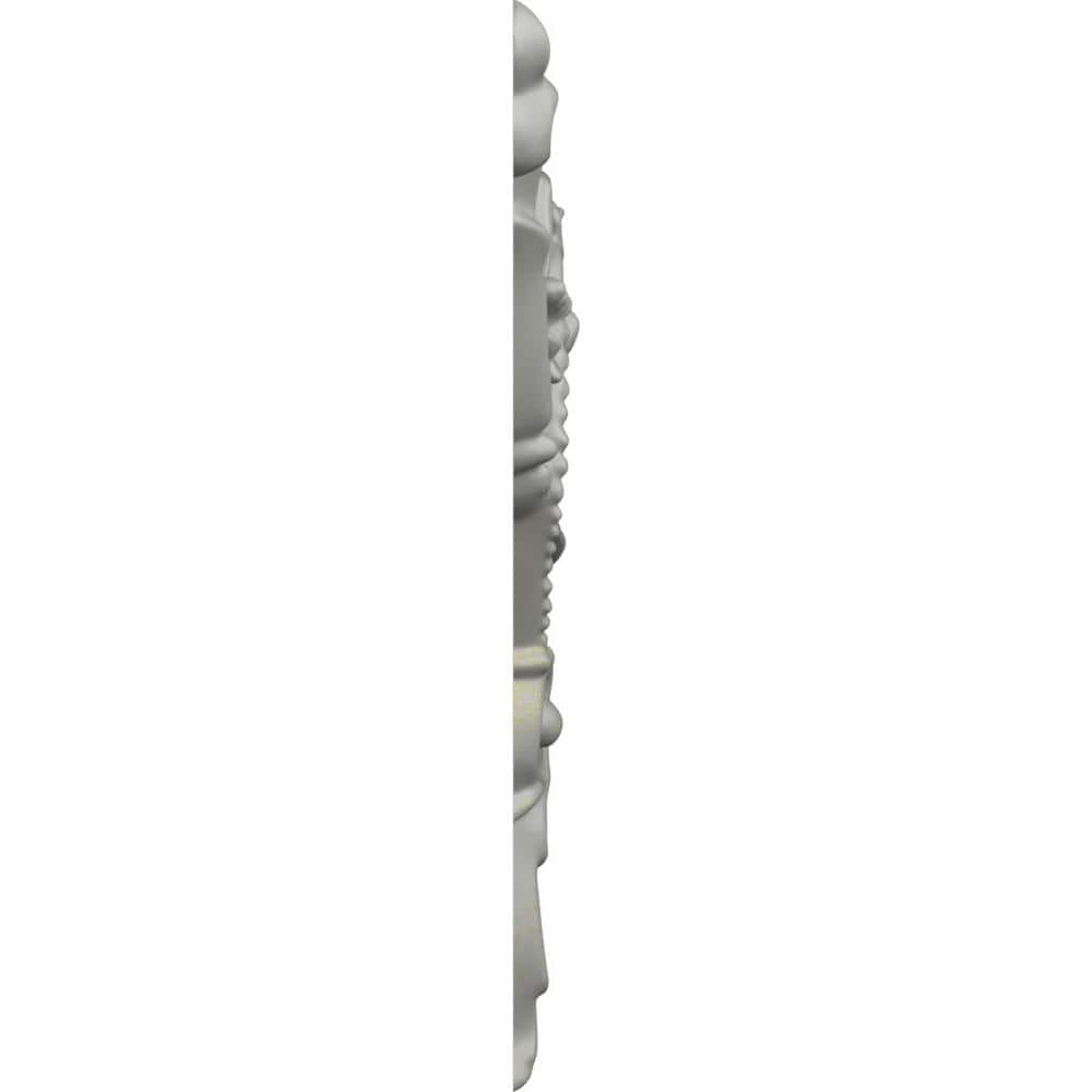 White Primed Polyurethane Flower Onlay Applique