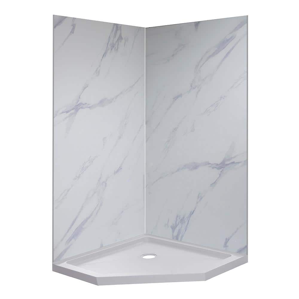 CRAFT + MAIN Jetcoat 42 in. x 42 in. x 78 in. 3Piece Shower Kit in