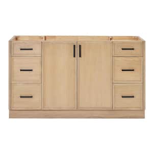 Kelly 60 in. W x 21.5 in. D x 34.5 in. H Bath Vanity Cabinet without Top in White Oak