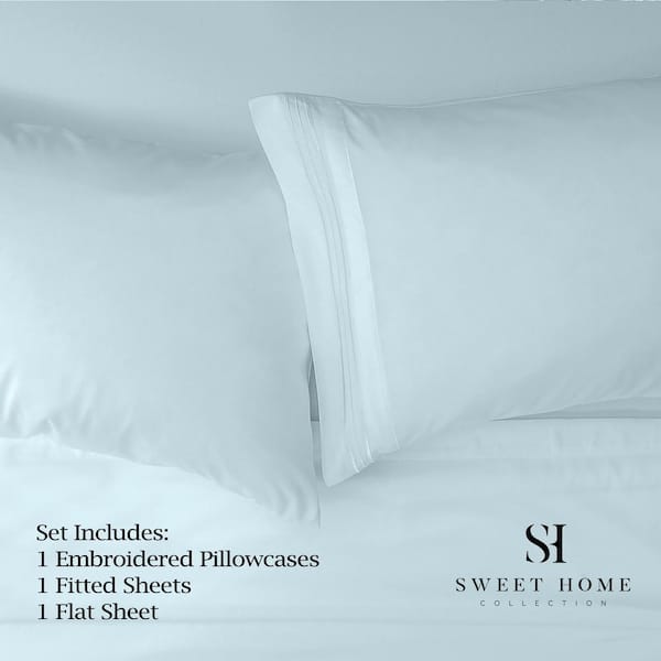 Sweet Home Collection 1800 Series 4-Piece Black Solid Color Microfiber King  Sheet Set 4PC-K-BLK - The Home Depot