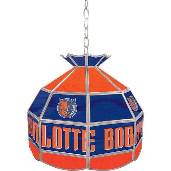 Trademark Charlotte Bobcats NBA 16 in. Nickel Hanging Tiffany Style Lamp