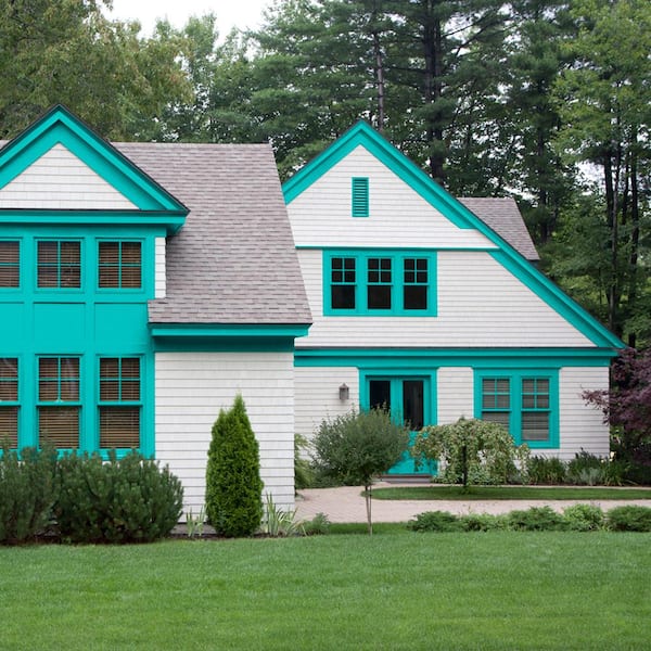 BEHR MARQUEE 1 gal. #MQ4-21 Caicos Turquoise One-Coat Hide Satin Enamel Interior Paint & Primer