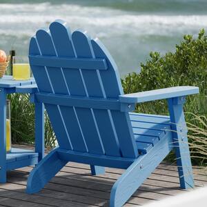 Blue Indoor Outdoor Adirondack Chairs Patio Chair for Backyard, Lawn and Deck