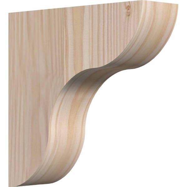Ekena Millwork 3-1/2 in. x 12 in. x 12 in. Douglas Fir Carmel Smooth Corbel