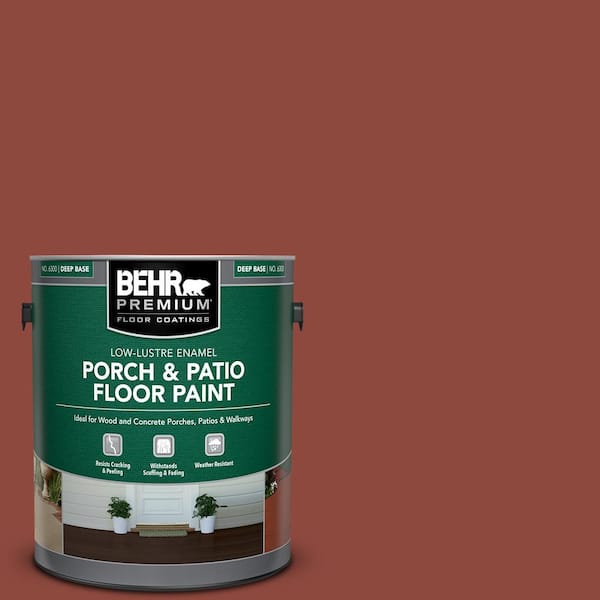 BEHR PREMIUM 1 gal. #PFC-10 Deep Terra Cotta Low-Lustre Enamel Interior/Exterior Porch and Patio Floor Paint
