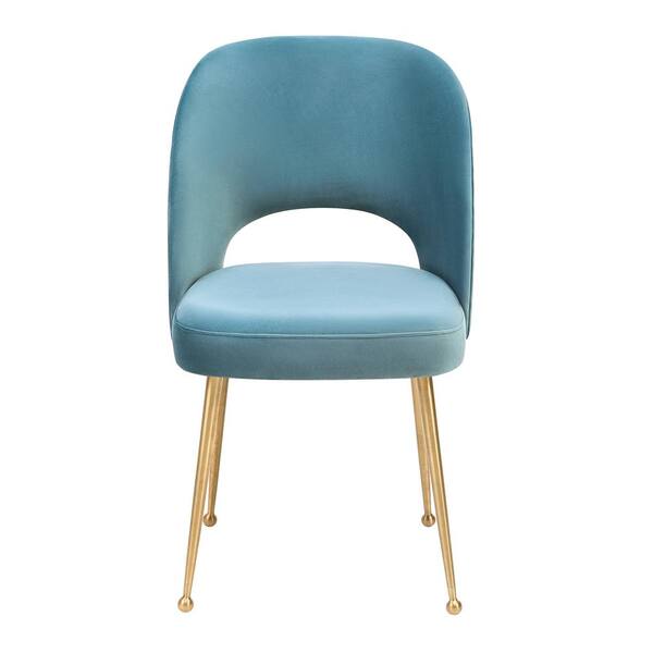 TOV Furniture Swell Sea Blue Velvet Chair