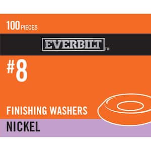 #8 Nickel Plated Finishing Washer (100 Per Pack)