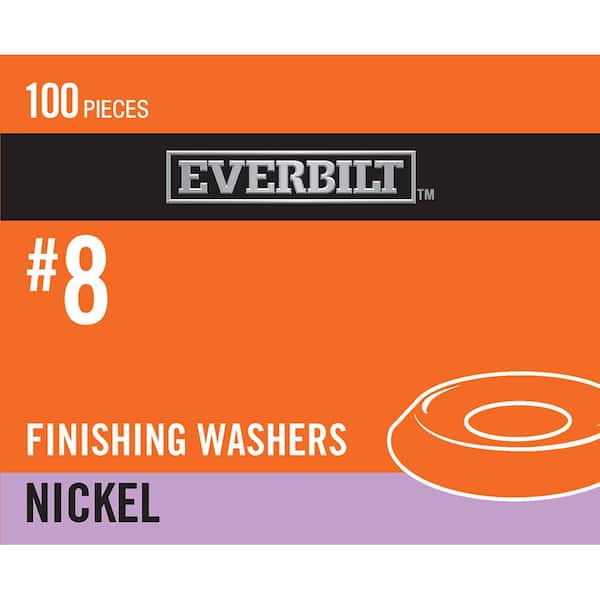 Everbilt #8 Nickel Plated Finishing Washer (100 Per Pack)