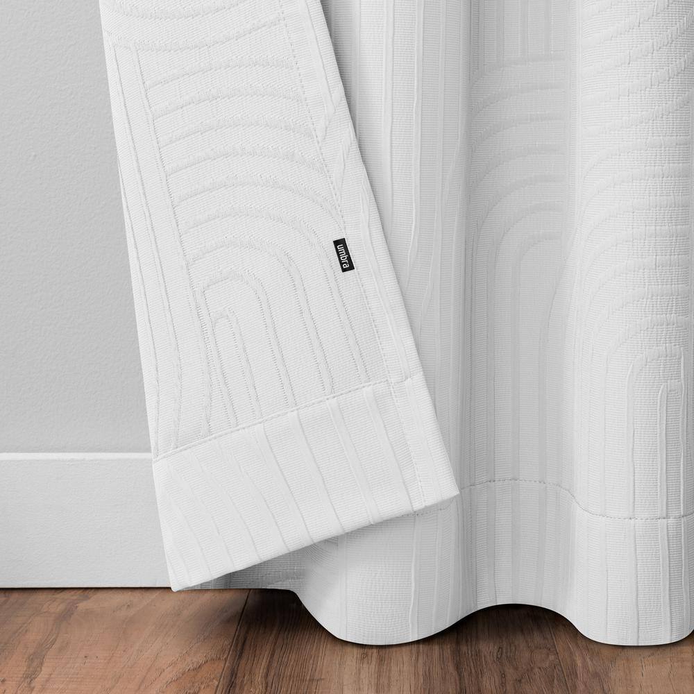 White Light-Filtering Polyester Grommet Curtain Panel 84x50