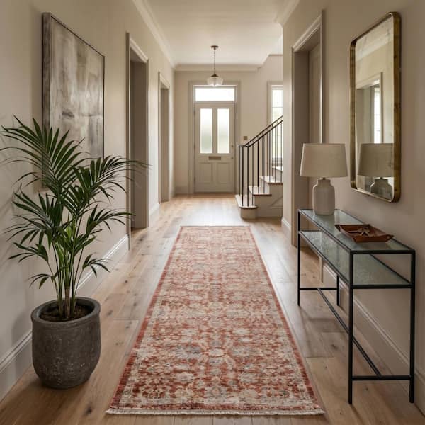 Albany Pink 3 ft. x 10 ft.  Oriental Runner Rug