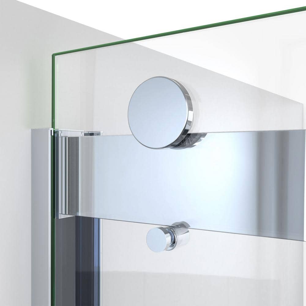 Sapphire-V Chrome and Clear Glass Sliding Tub Door