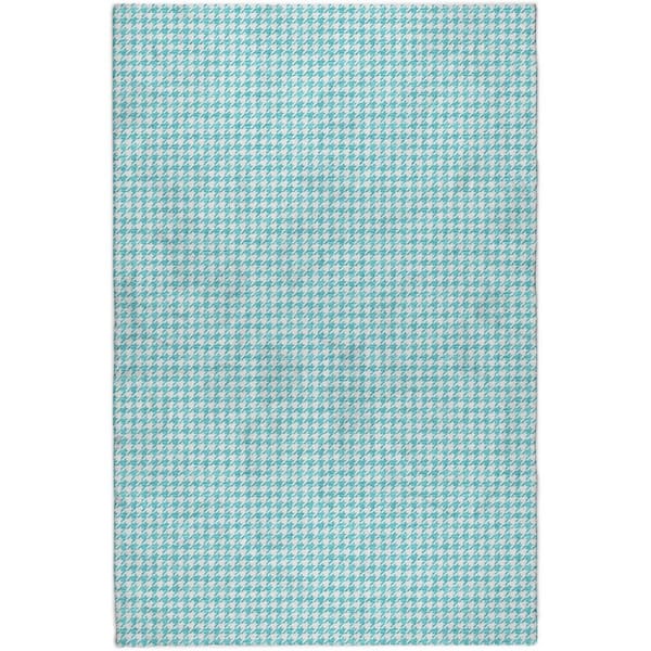 Dream Shag Premium Machine Washable Abstract ADS137 Aqua 8 ft. x 10 ft. Area Rug