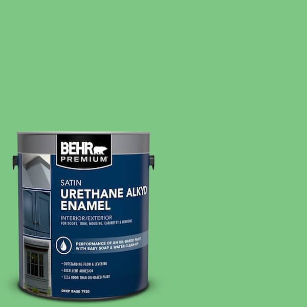 BEHR PREMIUM 1 gal. #P390-5 Garden Stroll Urethane Alkyd Satin Enamel Interior/Exterior Paint