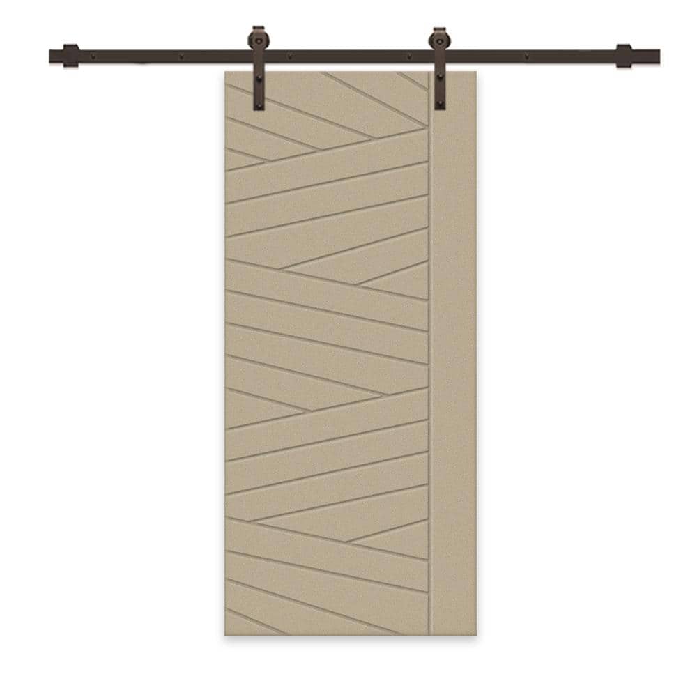 42 in. x 84 in. Unfinished Composite MDF Paneled Interior Sliding Barn Door with Hardware Kit price history on PriceWatchPro