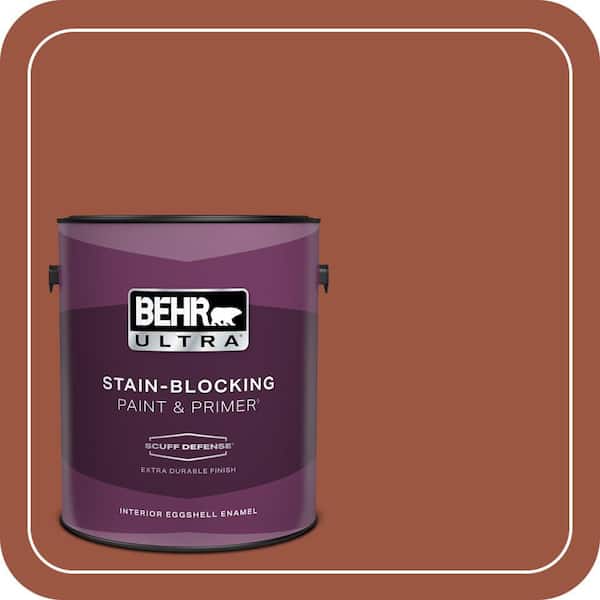 BEHR ULTRA 1 gal. #210D-7 Firebrick Extra Durable Eggshell Enamel Interior Paint & Primer