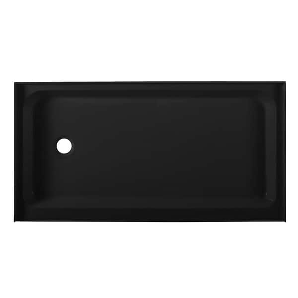 Swiss Madison Voltaire 60 in. x 32 in. Single Threshold Left-Hand Drain Shower Base in Black