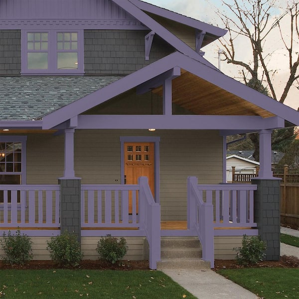 Glidden Premium 1 qt. PPG1174-6 Purple Rain Semi-Gloss Exterior