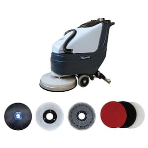 Commercial Cordless Multi-Surface Floor Machine Cleaner in Grey with 19 in. Scrubber and all in accessories