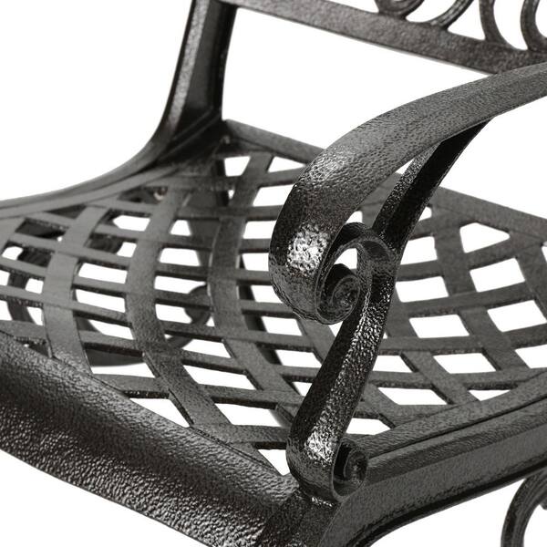 noble house sarasota bronze aluminum outdoor dining chair