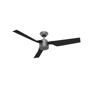 Cabo Frio 52 in. Indoor/Outdoor Matte Silver Ceiling Fan For Patios or Bedrooms